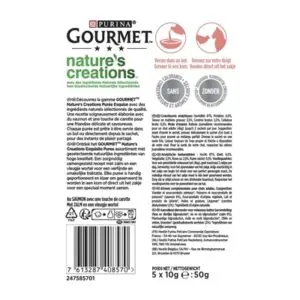 Gourmet Nature's Creations kattensnack puree zalm 11 x 5 x 10 g - Afbeelding 5
