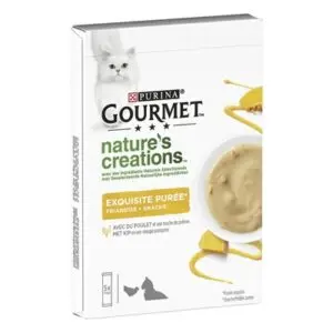 Gourmet Nature's Creations kattensnack puree kip 11 x 5 x 10 g - Afbeelding 4