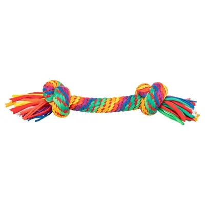 Trixie flostouw regenboog 30 cm – knooptouw voor honden