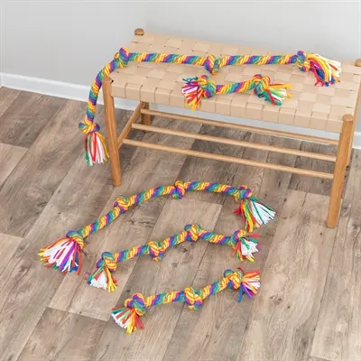 Trixie flostouw regenboog 61 cm – trektouw voor honden