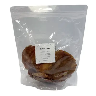 Petsnack buffel steak 250 g – kauwsnack van gedroogde buffelblaas