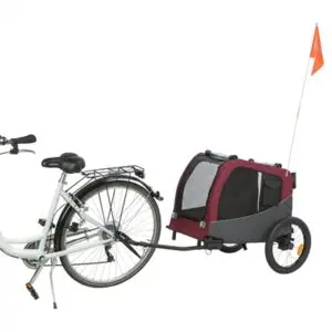 Trixie hondenfietskar grijs/rood 76/136 x 66 x 74 cm – tot 22 kg - Afbeelding 5