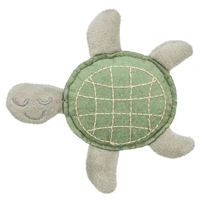 Trixie kattenspeeltje schildpad vilt met catnip 12 cm, 4 stuks