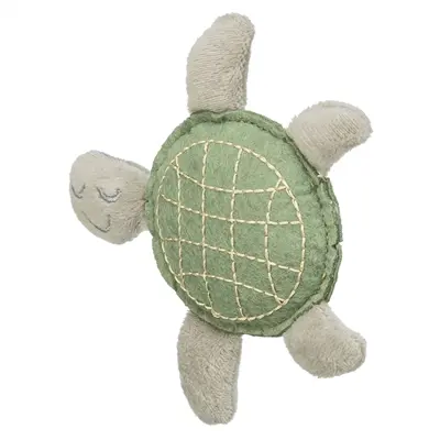 Trixie kattenspeeltje schildpad vilt met catnip 12 cm, 4 stuks