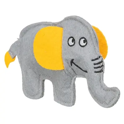 Trixie kattenspeeltje olifant vilt met catnip 15 cm, 4 stuks