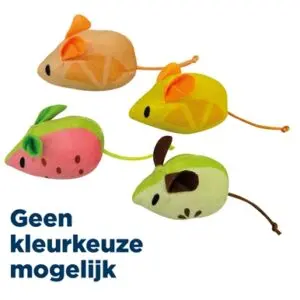 Croci kattenspeelgoed zomerse fruitmuis assorti 7 cm - Afbeelding 1