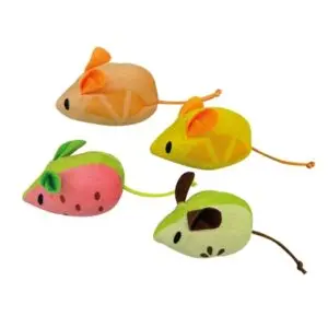 Croci kattenspeelgoed zomerse fruitmuis assorti 7 cm - Afbeelding 4