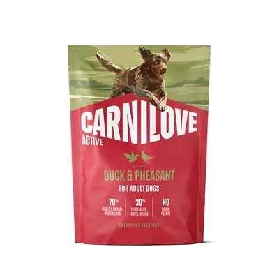 Carnilove hondenvoer Active Adult eend en fazant 1,5 kg – graanvrij