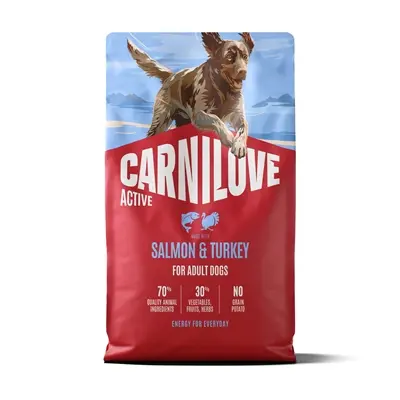 Carnilove hondenvoer Active Adult zalm en kalkoen 4 kg – graanvrij