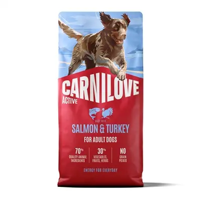 Carnilove hondenvoer Active Adult zalm en kalkoen 12 kg – graanvrij