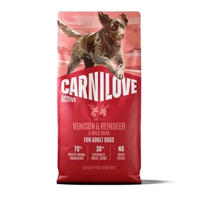 Carnilove hondenvoer Active Adult hert, rendier en wild zwijn 12 kg