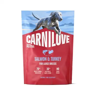 Carnilove hondenvoer Active Adult Large Breed zalm en kalkoen 1,5 kg