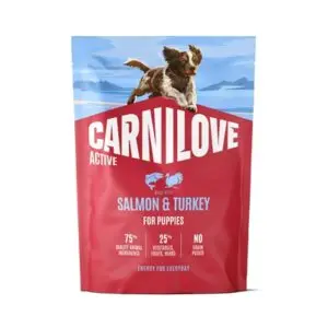 Carnilove puppyvoer Active Puppy zalm en kalkoen 1,5 kg – graanvrij - Afbeelding 1