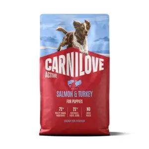 Carnilove puppyvoer Active Puppy zalm en kalkoen 4 kg – graanvrij - Afbeelding 1