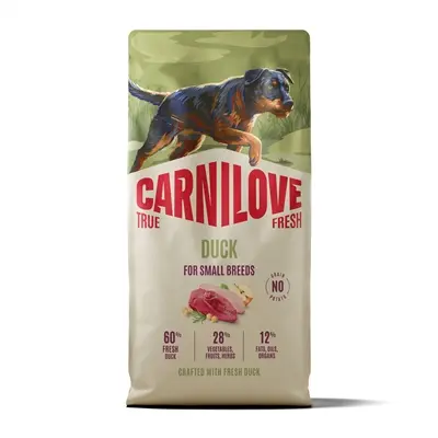 Carnilove hondenvoer True Fresh Adult Small Breed eend 4 kg – graanvrij