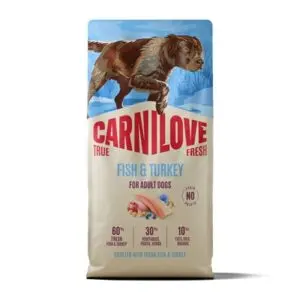 Carnilove hondenvoer True Fresh Adult vis en kalkoen 12 kg – graanvrij - Afbeelding 1