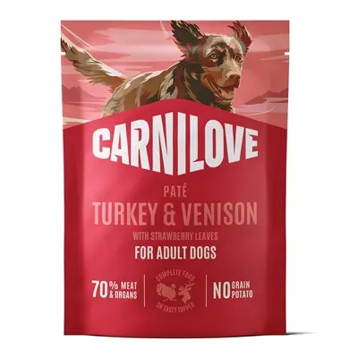 Carnilove hondenvoer pouch kalkoen, hert en aardbeienblad 12 x 300 g