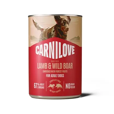 Carnilove hondenvoer blik lam en wild zwijn 6 x 400 g – graanvrij