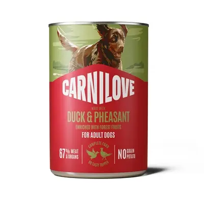 Carnilove hondenvoer blik eend en fazant 6 x 400 g – graanvrij