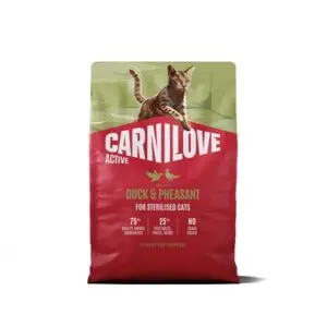 Carnilove kattenvoer Active Sterilised eend en fazant 2 kg – graanvrij - Afbeelding 1