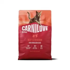 Carnilove kattenvoer Active Sterilised rund en hert 2 kg – graanvrij - Afbeelding 1