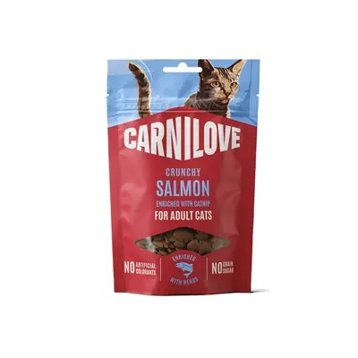 Carnilove kattensnack Crunchy zalm en kattenkruid 50 g – graanvrij