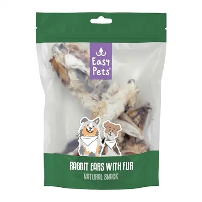 Easypets konijnenoren met vacht 7 stuks – 100% konijn