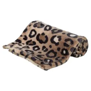 Trixie hondendeken Leo softpluche panterprint bruin 100 x 70 cm - Afbeelding 1