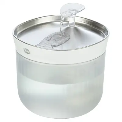 Trixie drinkfontein Aqua Clear kunststof/rvs wit 18 x 18 x 16 cm