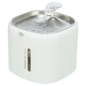 Trixie drinkfontein Aqua Pure kunststof/rvs wit 18 x 18 x 14,5 cm - Afbeelding 1