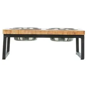 Trixie hondenbar voerbak en drinkbak mangohout zwart/bruin 31 x 16 x 8 cm - Afbeelding 5