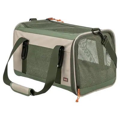 Trixie draagtas Marlon beige/olijfgroen 27 x 43 x 27 cm – tot 7 kg