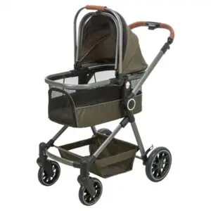 Trixie hondenbuggy olijfgroen – afneembare mand, tot 22 kg - Afbeelding 1