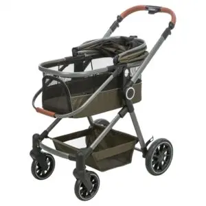 Trixie hondenbuggy olijfgroen – afneembare mand, tot 22 kg - Afbeelding 4