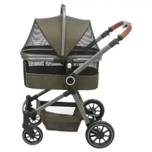 Trixie hondenbuggy olijfgroen – afneembare mand, tot 22 kg - Afbeelding 5