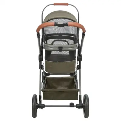 Trixie hondenbuggy olijfgroen – afneembare mand, tot 22 kg