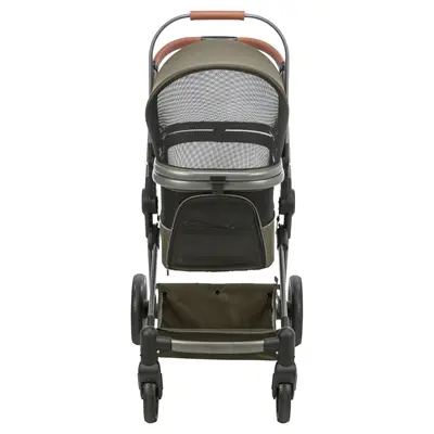 Trixie hondenbuggy olijfgroen – afneembare mand, tot 22 kg