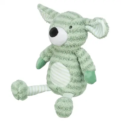 Trixie hondenspeeltje hond met strepen pluche groen 34 cm – met geluid