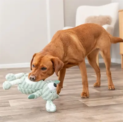 Trixie hondenspeeltje hond met strepen pluche groen 34 cm – met geluid