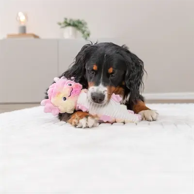 Trixie hondenknuffel axolotl pluche roze/meerkleurig 36 cm – ritselt