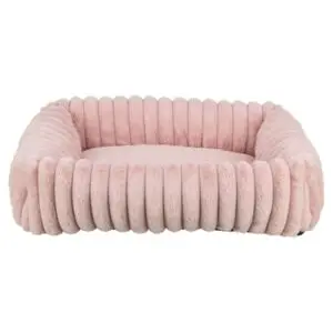 Trixie hondenmand Lonni hoekig ribfluweel roze 100 x 70 cm - Afbeelding 1