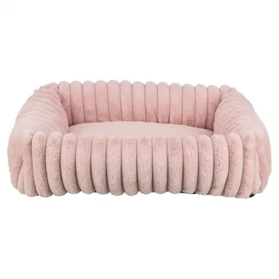 Trixie hondenmand Lonni hoekig ribfluweel roze 100 x 70 cm