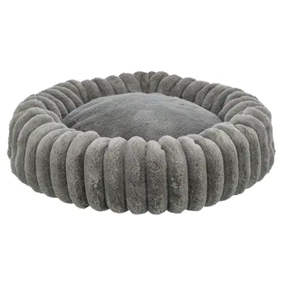 Trixie hondenmand Lonni rond brede ribstof antraciet 50 x 50 x 12 cm