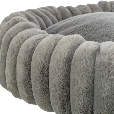 Trixie hondenmand Lonni rond brede ribstof antraciet 50 x 50 x 12 cm