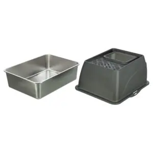 Trixie kattenbak Hop-In RVS grijs 40 x 52 x 39 cm – boveninstap - Afbeelding 6