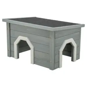 Trixie knaagdierhuis grijs 50 x 37 x 30 cm – gebeitst grenenhout - Afbeelding 1