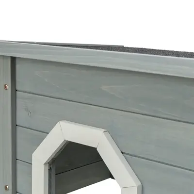 Trixie knaagdierhuis grijs 50 x 37 x 30 cm – gebeitst grenenhout