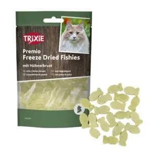 Trixie Freeze Dried Fishies kattensnack met kippenborst 20 g - Afbeelding 1