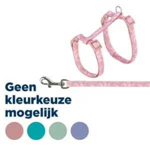 Trixie kattentuigje met riem geometrisch assorti 27-45 x 1 cm, 4 stuks - Afbeelding 1