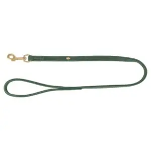 Trixie hondenriem Pure leer saliegroen 120 x 1 cm – nubuckleer - Afbeelding 1